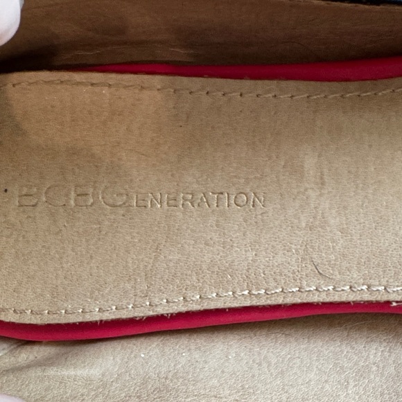 BCBGeneration Zebra Print Flats with Pink Bow - Picture 2 of 4